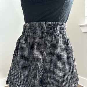 Wishlist High-Waist Black & White Tweed Shorts
